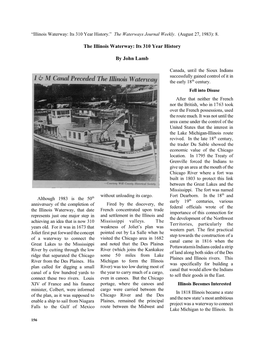 Illinois Waterway: Its 310 Year History.” the Waterways Journal Weekly