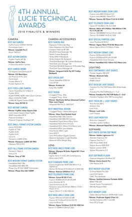 4Th Annual Lucie Technical Awards