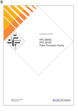 MICRONAS VPC 3205C, VPC 3215C Video Processor Family