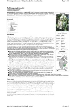 Robinia Pseudoacacia - Wikipedia, the Free Encyclopedia Page 1 of 3