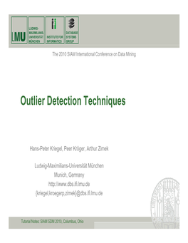 Outlier Detection Techniques