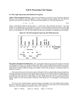 Unit 8. Processing Color Images