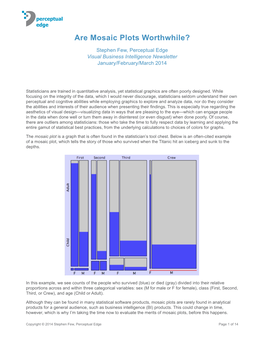 Are Mosaic Plots Worthwhile?