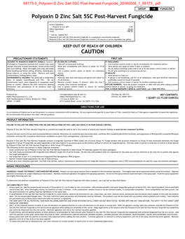 Polyoxin D Zinc Salt 5SC Post-Harvest Fungicide