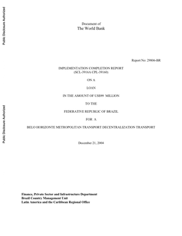 World Bank Document