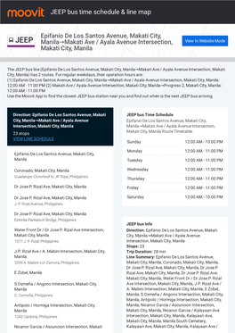 JEEP Bus Time Schedule & Line Route