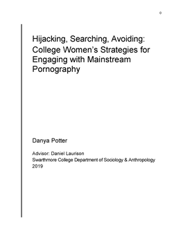 Hijacking, Searching, Avoiding: College Women's Strategies for Engaging with Mainstream Pornography