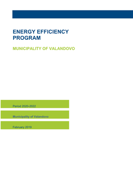 Energy Efficiency Program Municipality of Valandovo