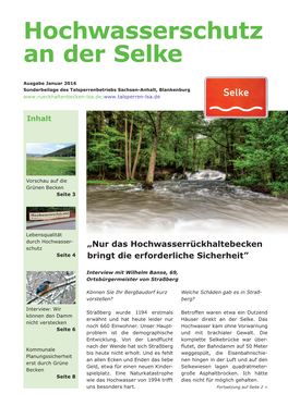 Hochwasserschutz an Der Selke