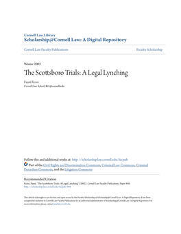 The Scottsboro Trials: a Legal Lynching