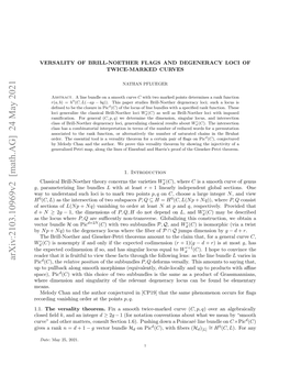 Arxiv:2103.10969V2 [Math.AG] 24 May 2021 by Stelcswhere Locus the As Etrbundle Vector a Oudrtn Uhlc St Aktopoints Two Mark to Is Loci Such Understand to Way D G 1.1