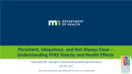 PFAS Exposure - Infants