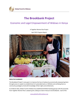 The Brookbank Project Economic and Legal Empowerment of Widows in Kenya