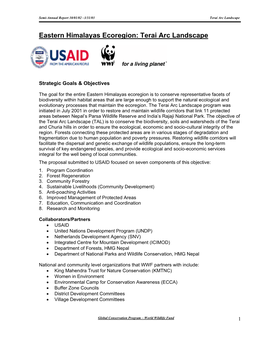 Eastern Himalayas Ecoregion: Terai Arc Landscape