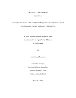 Structural Evolution of an Extensional Terrane Margin: Case Studies from the Colorado