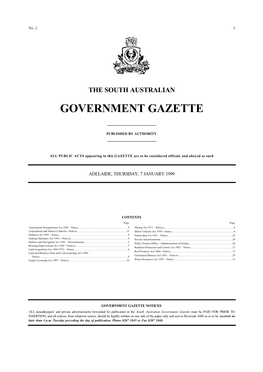 Government Gazette