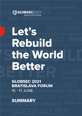 Globsec 2021 Bratislava Forum Summary ( 3