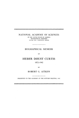 Heber Doust Curtis 1872-1942
