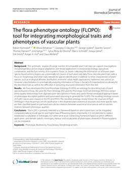 The Flora Phenotype Ontology (FLOPO)