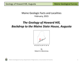 The Geology of Howard Hill, Backdrop to the Maine State House, Augusta