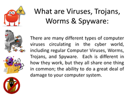 What Are Viruses, Trojans, Worms & Spyware