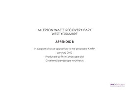 Allerton Waste Recovery Park West Yorkshire
