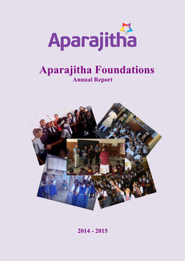 Aparajitha Foundations Annual Report
