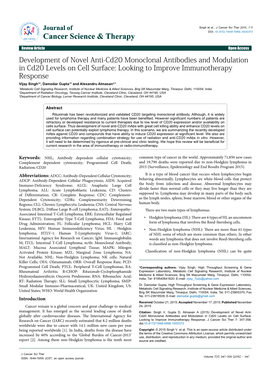 Development of Novel Anti-Cd20 Monoclonal Antibodies And