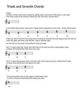 Triads and Seventh Chords