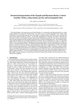 Structural Interpretation of the Tuzgolu and Haymana Basins, Central Anatolia, Turkey, Using Seismic, Gravity and Aeromagnetic Data