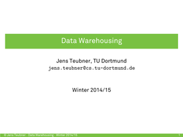 Data Warehousing