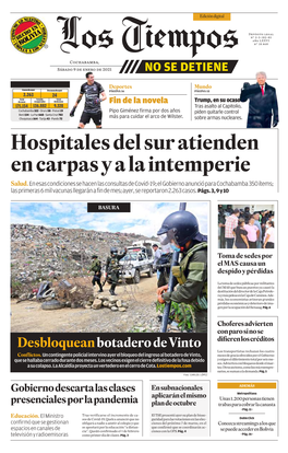 Hospitales Del Sur Atienden En Carpas Y a La Intemperie Salud