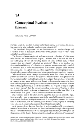 Conceptual Evaluation Epistemic