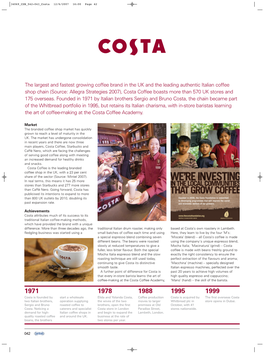 The Largest and Fastest Growing Coffee Brand in the UK And