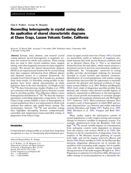 Reconciling Heterogeneity in Crystal Zoning Data: an Application of Shared Characteristic Diagrams at Chaos Crags, Lassen Volcanic Center, California