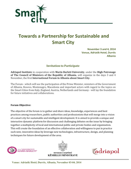 Towards a Partnership for Sustainable and Smart City