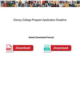 Disney College Program Application Deadline