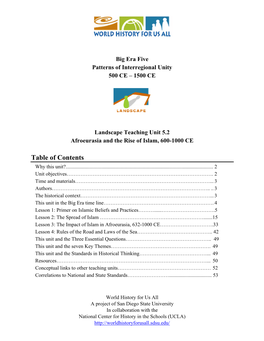 Table of Contents Why This Unit?