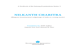 NILKANTH CHARITRA (Bhagwan Swaminarayan’S Pilgrimage of India As a Young Ascetic)