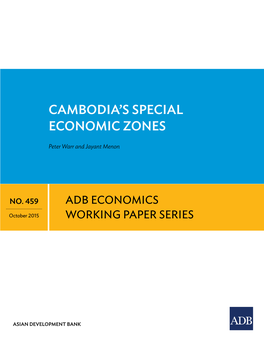 Cambodia's Special Economic Zones