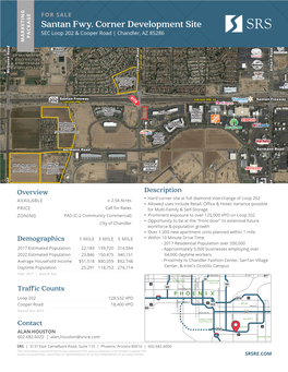 Santan Fwy. Corner Development Site SEC Loop 202 & Cooper Road | Chandler, AZ 85286 PACKAGE