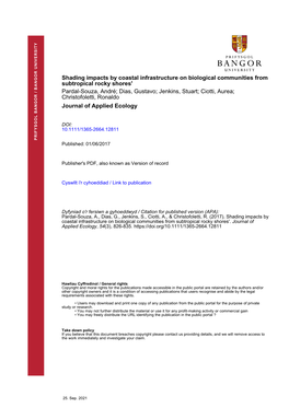 Shading Impacts by Coastal Infrastructure on Biological Communities From