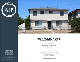 7027 Fulton Ave North Hollywood, Ca 91605