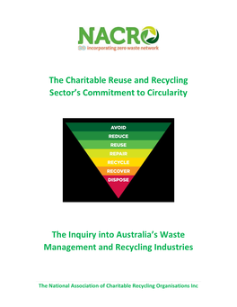 The Charitable Reuse and Recycling Sector's Commitment to Circularity