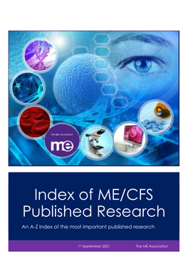 Index of ME/CFS Published Research an A-Z Index of the Most Important Published Research