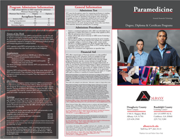 Paramedicine Minimum Test Scores: Degree Diploma ATC Uses the Accuplacer Exam for Measuring Proficiency in Reading, Writing and Math