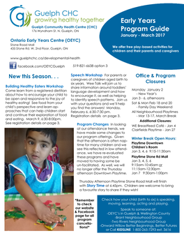 Early Years Program Guide