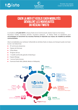 Caen La Mer Et Keolis Caen Mobilités Dévoilent Les Nouveautés Du Réseau Twisto