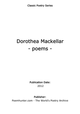 Dorothea Mackellar - Poems