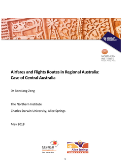 Airfares and Flights Routes in Regional Australia: Case of Central Australia